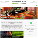 Screen shot of the Endurance Mats website.
