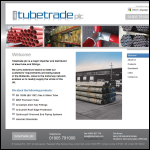 Screen shot of the Tubetrade Plc website.