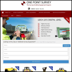 Screen shot of the One Point Survey Equipment website.