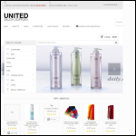 Screen shot of the United Salon Supplies website.