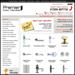 Screen shot of the Premier Door Handles website.