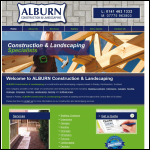 Screen shot of the Alburn Construction & Landscaping website.