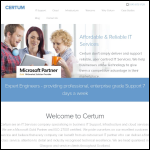 Screen shot of the Certum website.