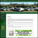 Screen shot of the Holly Landscapes website.