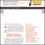 Screen shot of the Big Dad Driving School website.