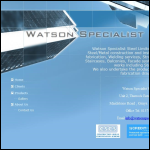 Screen shot of the Watson Specialist Steel website.