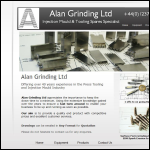 Screen shot of the Alan Grinding Ltd website.