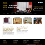 Screen shot of the North West Window Blinds website.