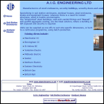 Screen shot of the Aig Engineering Ltd website.
