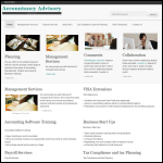 Screen shot of the Accountancy Advisory Services website.