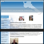 Screen shot of the Lockkeys Locksmith Services website.