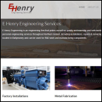 Screen shot of the E Henry Engineering Services website.