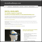 Screen shot of the Dental Headlamps website.