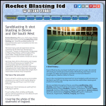 Screen shot of the Rocket Blasting website.