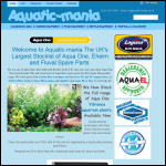 Screen shot of the Aquatic-mania Aquatic & Reptile Centre website.