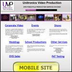 Screen shot of the Unitronics Video Productions website.