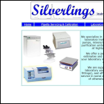 Screen shot of the Silverlings Instrument Services website.