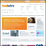 Screen shot of the Realwire Ltd website.