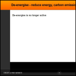 Screen shot of the De-energise Ltd website.