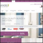 Screen shot of the Angel Blinds & Shutters website.