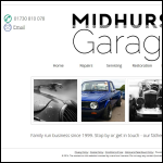 Screen shot of the Midhurst Garage website.