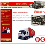 Screen shot of the Thomas Masters Removals website.