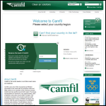 Screen shot of the Camfil Ltd website.