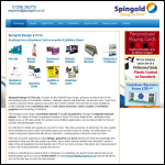 Screen shot of the Spingold Graphics website.