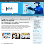 Screen shot of the Pace Automated Systems Ltd website.