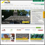 Screen shot of the TCK Roofing Contractors website.