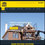 Screen shot of the Rhino Building Solutions Ltd website.
