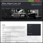 Screen shot of the Alans Airport Cars Ltd website.