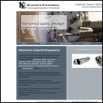 Screen shot of the Kingsmith Engineering website.