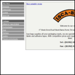 Screen shot of the Isca Bags website.
