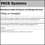 Screen shot of the Face Systems website.