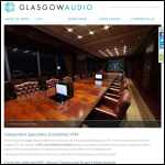 Screen shot of the Glasgow Audio Ltd (Glasgow) website.