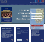 Screen shot of the Vin-x Ltd website.