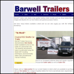Screen shot of the Barwell Trailer Hire Ltd website.