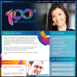 Screen shot of the 100% It Recruitment Ltd website.