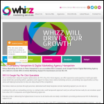 Screen shot of the Whizz Marketing Services website.