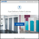 Screen shot of the Pendle Toilet Cubicles website.