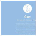Screen shot of the Goat Design website.