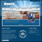 Screen shot of the Zinga Uk website.