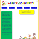 Screen shot of the Leisure Amusements website.