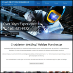 Screen shot of the Chadderton Welding & Fabrications Ltd website.