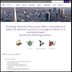 Screen shot of the Sovereign Business Resources website.