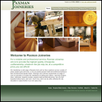 Screen shot of the Paxman Joineries Ltd website.