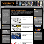 Screen shot of the Vanarack Automotive Accessories website.