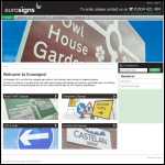 Screen shot of the Eurosigns (UK) Ltd website.