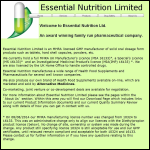 Screen shot of the Essential Nutrition Ltd website.